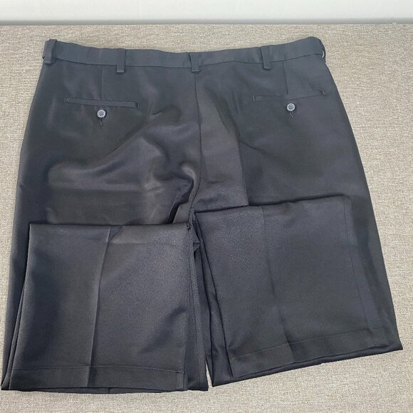 Haggar CLASSIC FIT Dress Pants Men's 42 x 32 High Rise Black Office Business - Picture 7 of 14